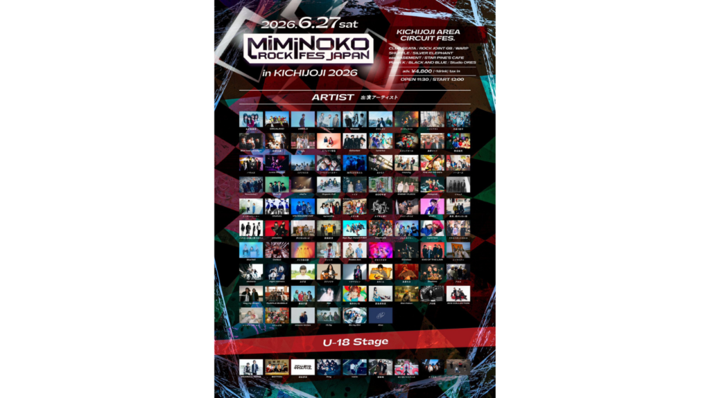 <ライブレポート #1>『MiMiNOKOROCK FES JAPAN 2026』ーーGum-9 / パーカーズ / ウマシカて / らそんぶる